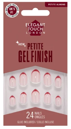Unhas postiças Petite Gel Finish Red Tips Edição Limitada