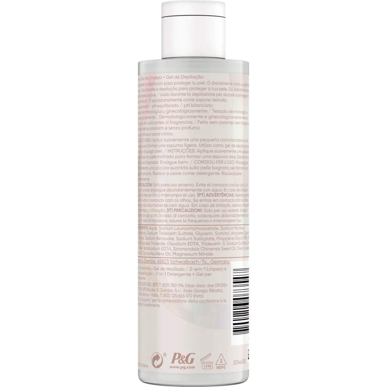Venus Satin Care 2 em 1 Gel de Limpeza + Gel de Depilação