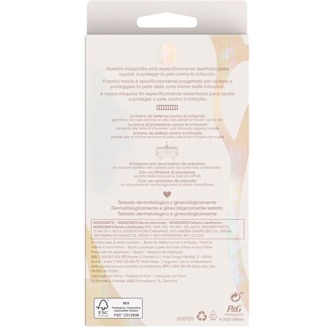 Venus Satin Care Máquina de Depilar Virilhas e Zona Íntima