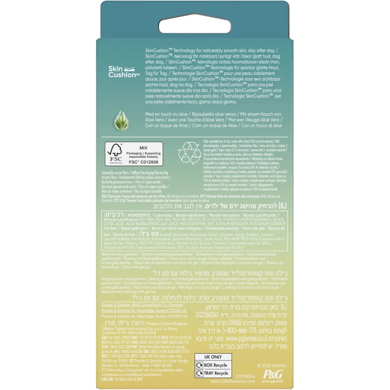 Venus Sensitive Comfortglide + 2 Recargas