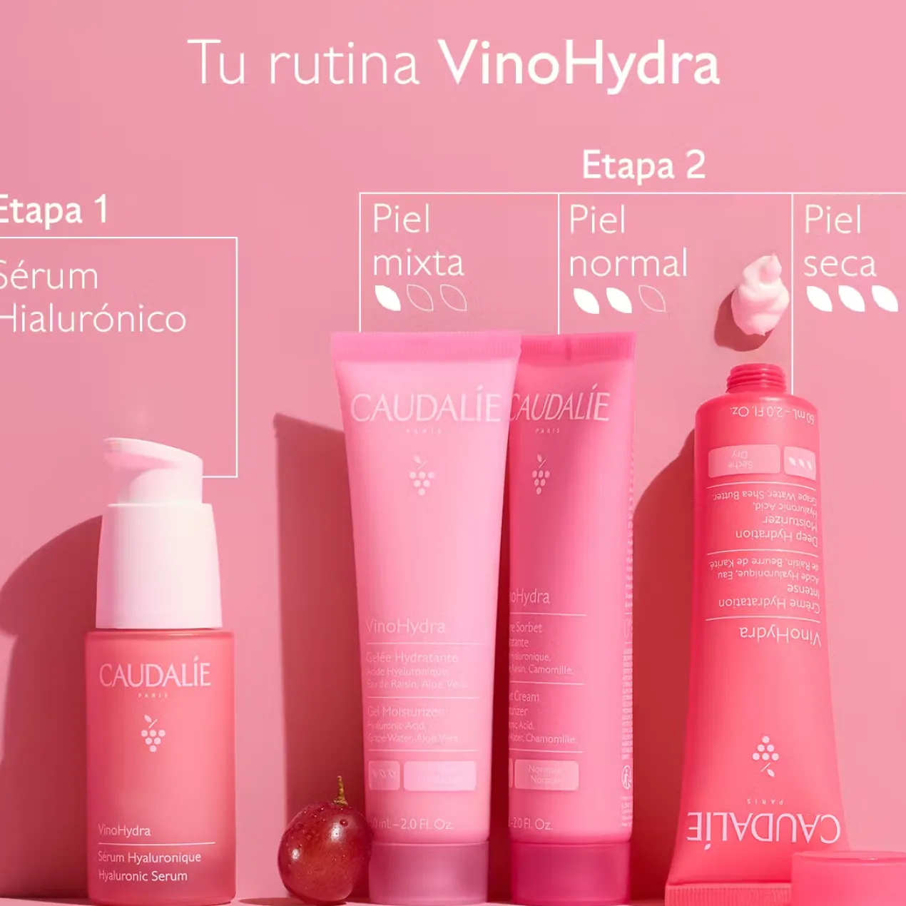 VinoHydra Creme Sorbet Hidratante com Ácido Hialurónico + Camomila