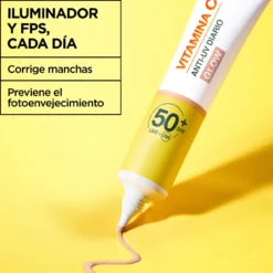 Vitamina C Fluido Diário Anti-Manchas e Anti-UV Efeito Glow com SPF50+
