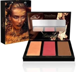 Zandibar Glow Mud Paleta de Iluminadores e Blushes