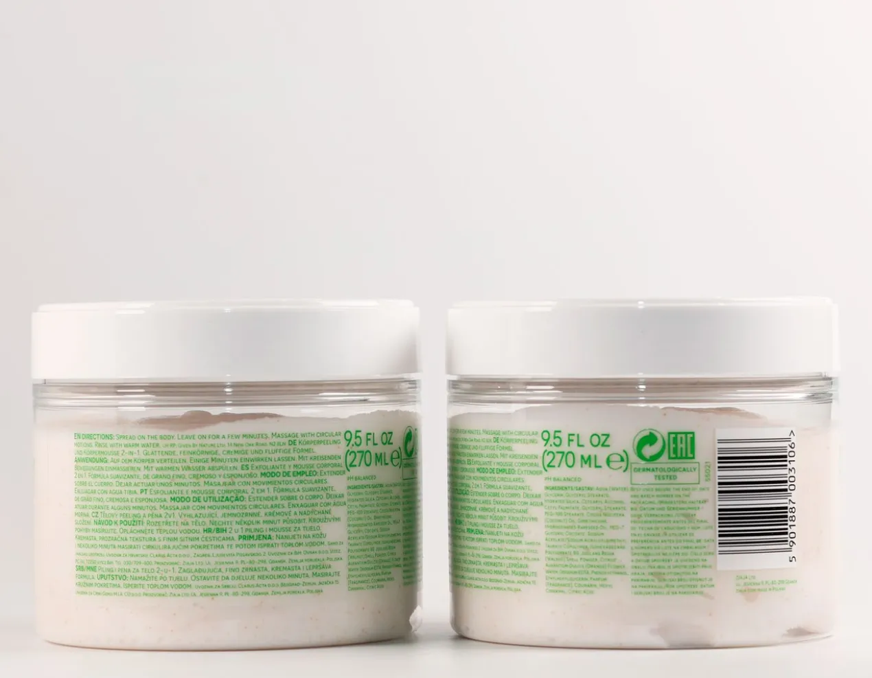ZIAJA Coconut & Orange Esfoliante Corporal em Mousse 2 em 1