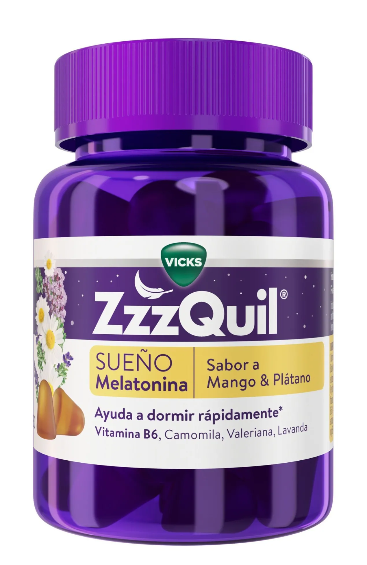 ZZQUIL Natur Gummies Manga & Banana Ajuda ao sono